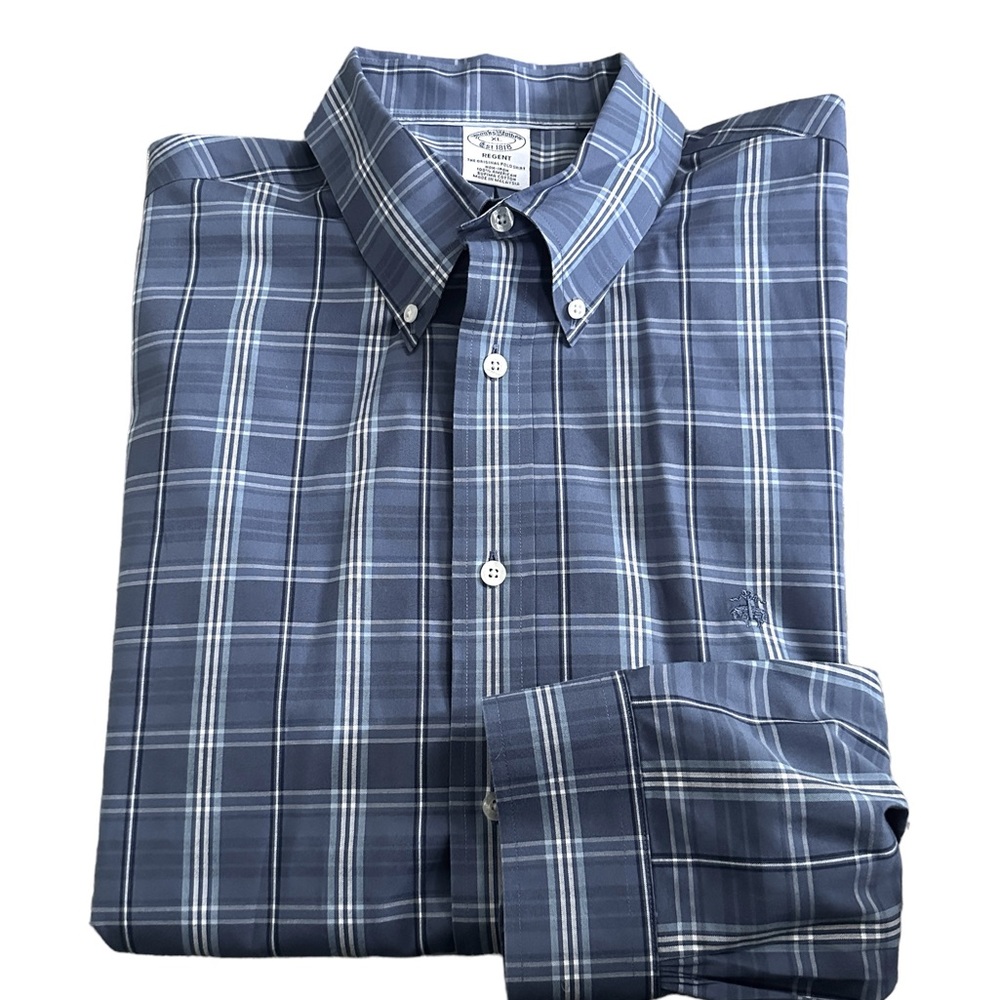 Men’s Brooks Brothers Regent‎ Long Sleeve Button Down Shirt with Logo XL